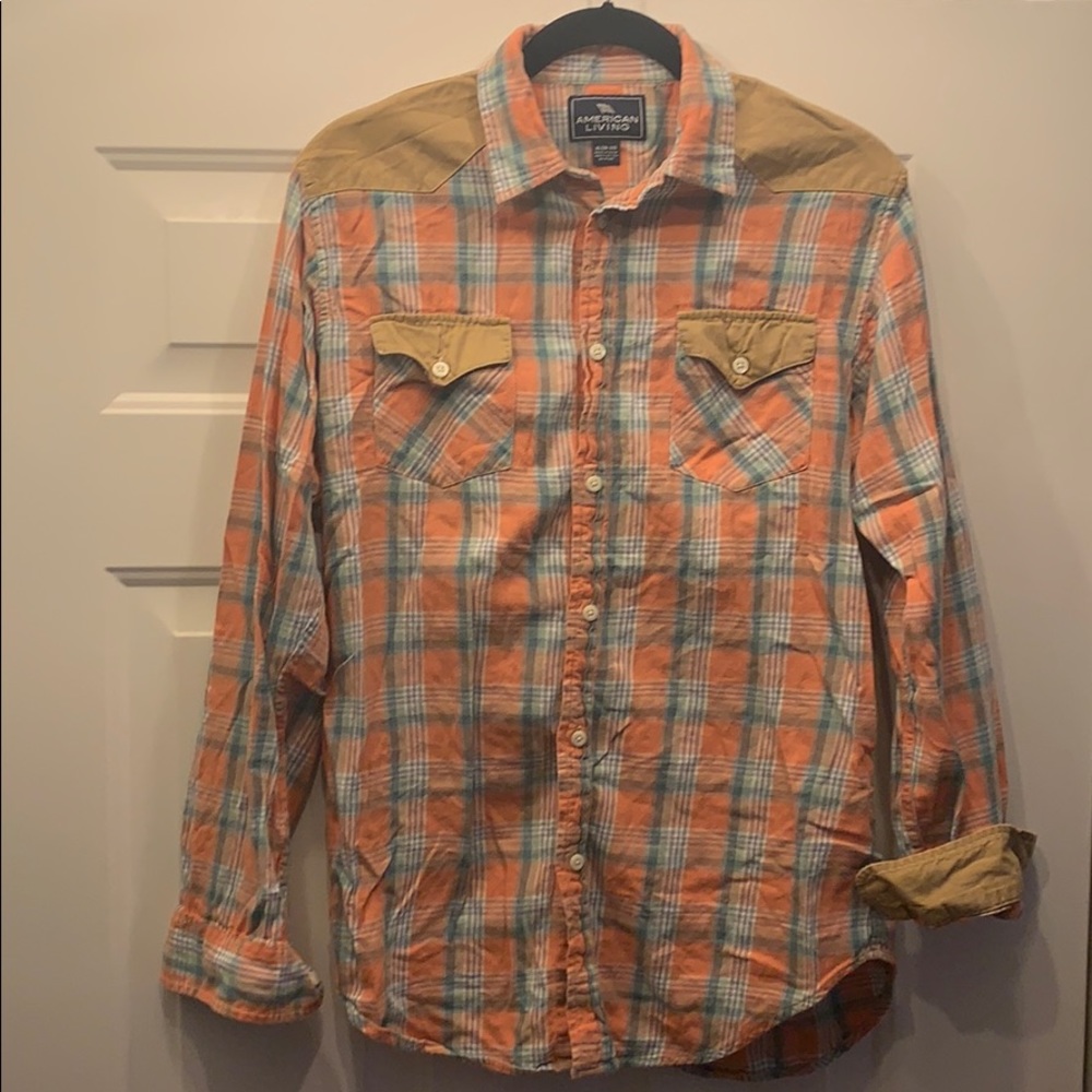 Light weight flannel, western style boys shirt